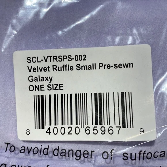 Stoney Clover Lane Large Glam Velvet Purple Ruffle Pouch - Picture 5 of 5